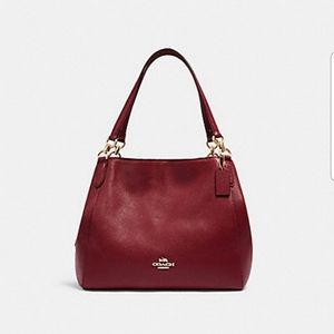 NWT, Coach Hallie Shoulder Bag, Deep Red
